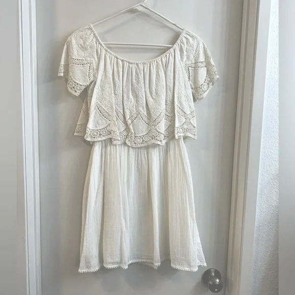 American Rag | Dresses | American Rag White Off The Shoulder Dress Size Xs  | Poshmark